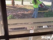 Preview 1 of Landscaper Fucks Customers Wife While The Husband Is Upstairs