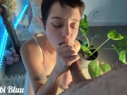 Preview 4 of Big Butt Nympho Elf Gives Sloppy Deepthroat & Pussy to Big Cock ~ Bambi Bluu POV