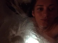 Shrima enjoying in jacuzzi