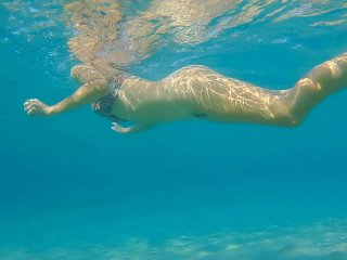 FUCK ADVENTURE at wild islet # Underwater cum licking