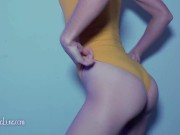 Preview 1 of Fit girl slow mo bootyshake in a bodysuit
