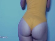 Preview 4 of Fit girl slow mo bootyshake in a bodysuit