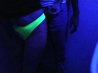 Blacklight Quickly in the Bathroom Before the ClubOpen