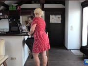 Preview 1 of EVA ENGEL: Fucked By Good Looking Stud In Front Of Nerdy Boyfriend
