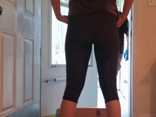 My Wife Wet her Leggings in Front of the Delivery Guy