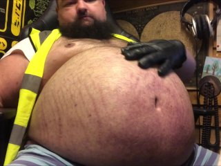 belly, kink, solo male, burp