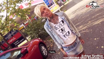 SHORT HAIRED GERMAN BLONDE PICKED UP AND FUCKED RIGHT OUTDOOR