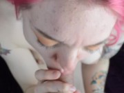Preview 4 of Pink haired step sister slurps my cum