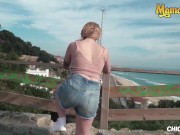 Preview 1 of ChicasLoca - Lucia Fernandez Big Natural Tits Spanish Babe Risky Outdoor Public Fuck