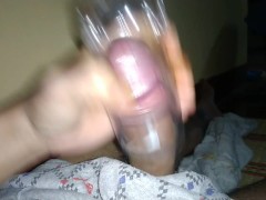 Masturbate with a water bottle