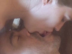 Heavy Mouth Domination of Tip While Smoking: Licking and Kissing His Face, Nose, Tongue