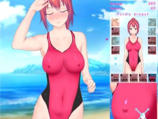 Feel Up a Sexy Lifeguard [Hentai Game] Fucking a Baywatcher in One_Piece Swimsuit on the_Beach