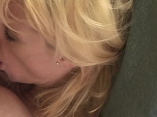 Girlfriend gets Titty Fucked with Huge Load on Big Boobs while Giving BlowJob
