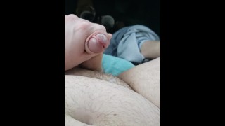 Chub fucking dildo and jacking off in public. 