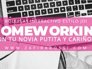 ROLEPLAY & JOI HOME OFFICE CON TU NOVIA PUTITA Y CARIÑOSA [HOMEWORKING] ASMR AUDIO SEXY SOUNDS