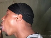 Preview 1 of Sucking Uncut BBC DL guy oral in public