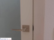 Preview 5 of Naughty America - Aila Donovan fucks in the bathroom
