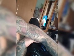 Video Bimbo fucked in latex leggins and sexy fishnet