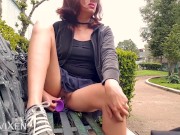 Preview 2 of Mansturbation in Public Park Bench