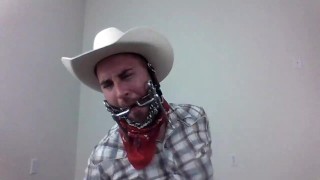 Dubbele bitgagged cowboy