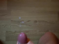 Loud Moaning Guy Can't Stop Intense Orgasm Spilling Load On Floor