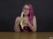 Preview 5 of Porn Stars Eating: Pear Loves Her Banana!