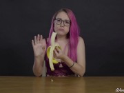 Preview 6 of Porn Stars Eating: Pear Loves Her Banana!