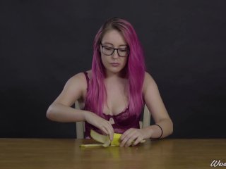 Porn Stars Eating: Pear Loves Her Banana!