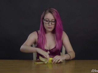 Porn Stars Eating: Pear Loves her Banana!