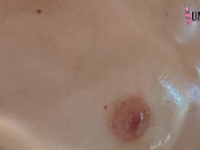 Preview 4 of ARMPIT FUCK | PALE SKINNY TEEN give an OILY HANDJOB and LICK CUM FROM HER ARMPIT