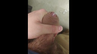 A Dripping cumshot at work