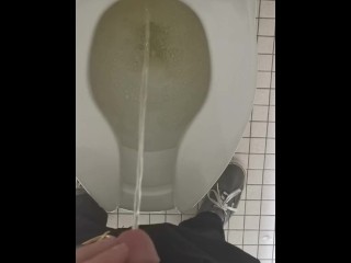 Pissing in College Dorm Toilet