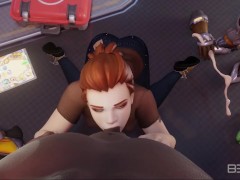 Brigitte Deepthroath Blowjob from Overwatch