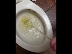Peeing in the toilet