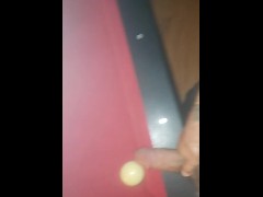 Playing pool with my dick.  Shot #4