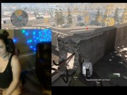 Preview 1 of Squirting Gamer Slut plays Warzone with randoms and touches herself.