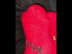 Cute Teen in Christmas Socks