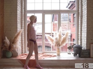 MY18TEENS - Hot blonde teen mastturbation her pussy