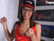 Preview 1 of TransBella - Luana Bazooka Big Tits Brazilian Shemale Hardcore Ass Fuck With Kinky Lover
