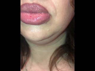 lipgloss, lipstick, spit, lip fetish