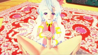 Hentai Gurren Lagann - Трахается Ниа Теппелин, симпатичная девушка секс от первого лица. Позволяет кончить внутрь.