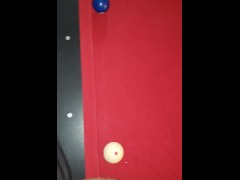 Playing pool with my dick. Shot #1