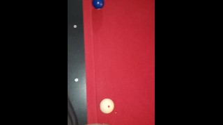 Playing pool with my dick. Shot #1