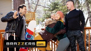 Brazzers - Busty Babe Abigail Mac Fucked Hard By Small Hands In The Snow