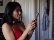 Preview 1 of Stepbrother Gets A Boner When His Asian Stepsister Asks For Pictures - Jada Kai