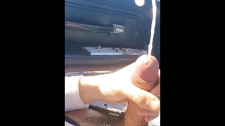 Masturbating in classic car 