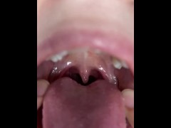 Uvula show. Mouth tour 