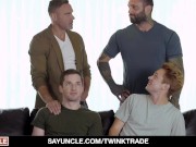 Preview 2 of Gay Daddies Swap & Rough Fuck Their boys