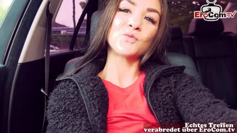 CAR DATE CASTING with german tits piercing teen slut pick up