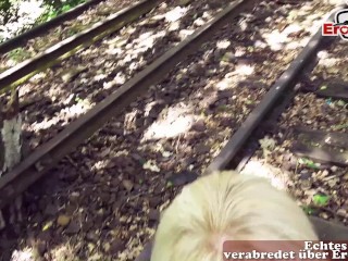 Molligedeutsche Blondine macht Straßen Casting_zum Sex in Berlin Siemensdamm